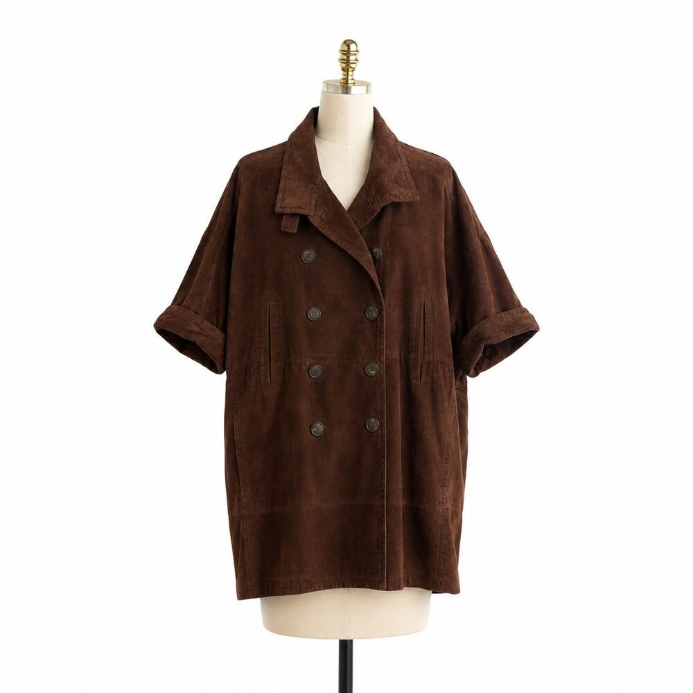 Brunello Cucinelli FW2016 Suede Overcoat IT42 Made in Italy